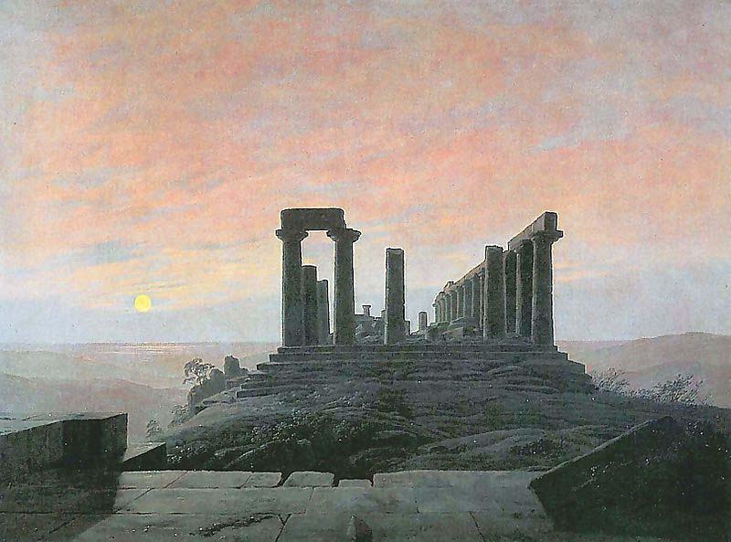 Caspar David Friedrich Der Tempel der Juno in Agrigent) oil painting image